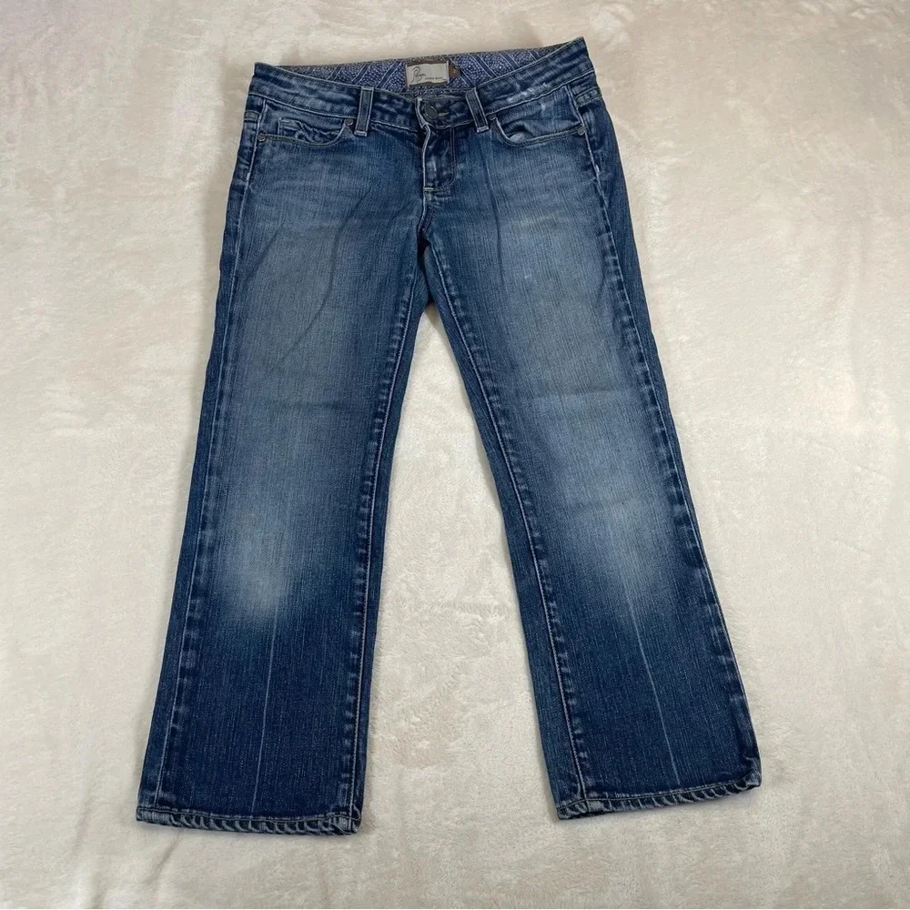 Paige Laurel Canyon low rise cropped capris women’s 27 embellished pockets